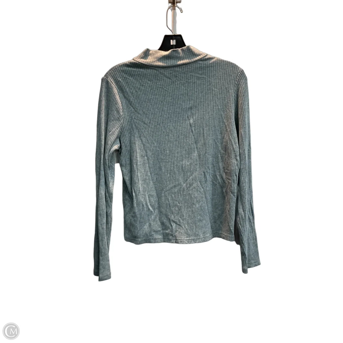Top Long Sleeve Basic By Time And Tru In Blue, Size: L
