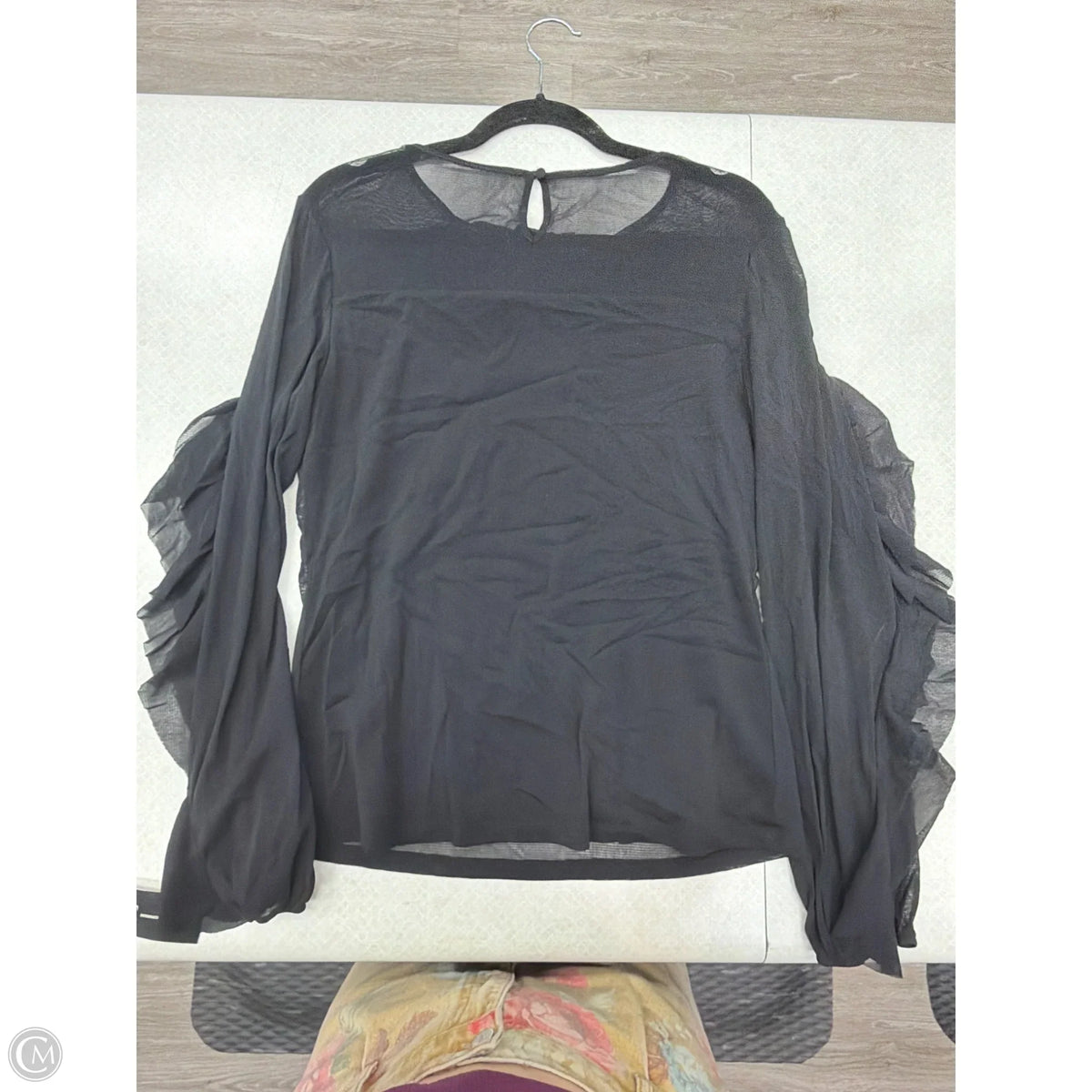 Blouse Long Sleeve By Inc In Black, Size: M