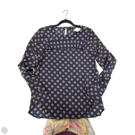 Blouse Long Sleeve By Banana Republic In Polkadot Pattern, Size: Xs