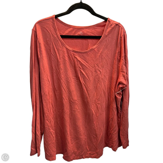 Top Long Sleeve Basic By Dressbarn In Pink, Size: 3x