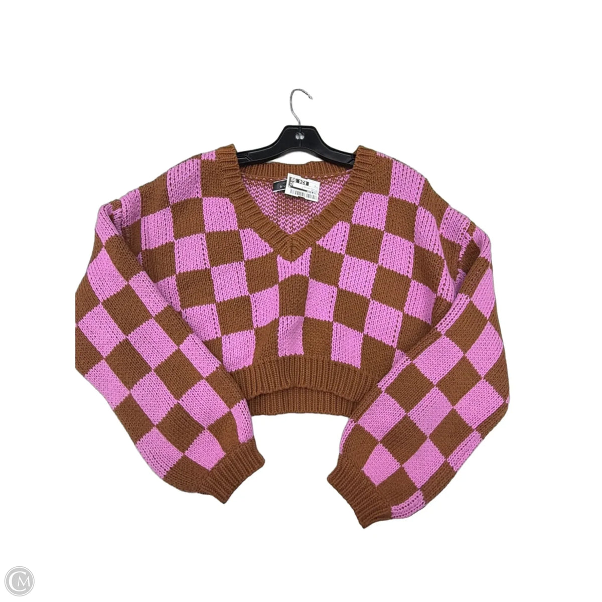 Sweater By Blue Blush In Checkered Pattern, Size: S