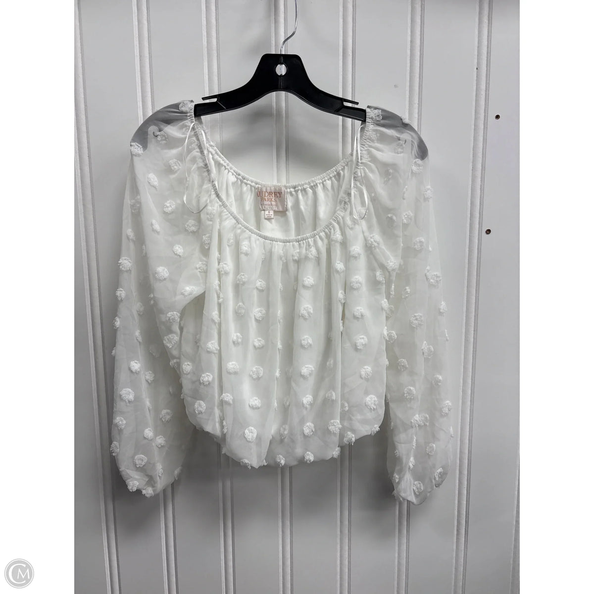 Blouse Long Sleeve By Francesca’s In White, Size: S