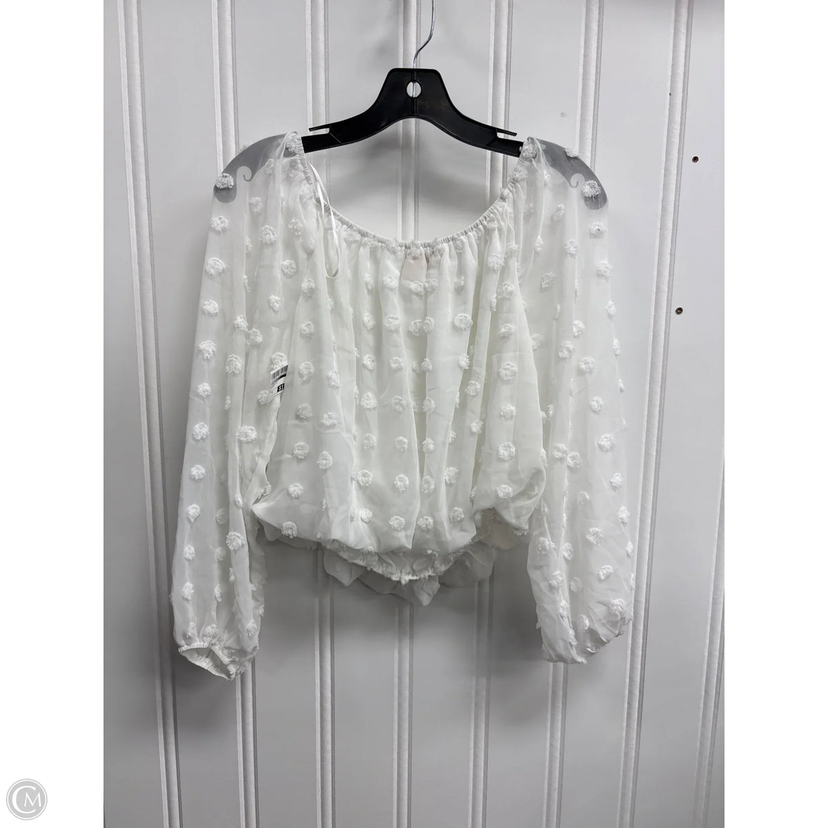 Blouse Long Sleeve By Francesca’s In White, Size: S
