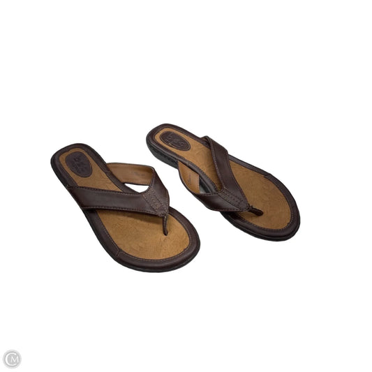 Sandals Flip Flops By Boc In Brown, Size: 9