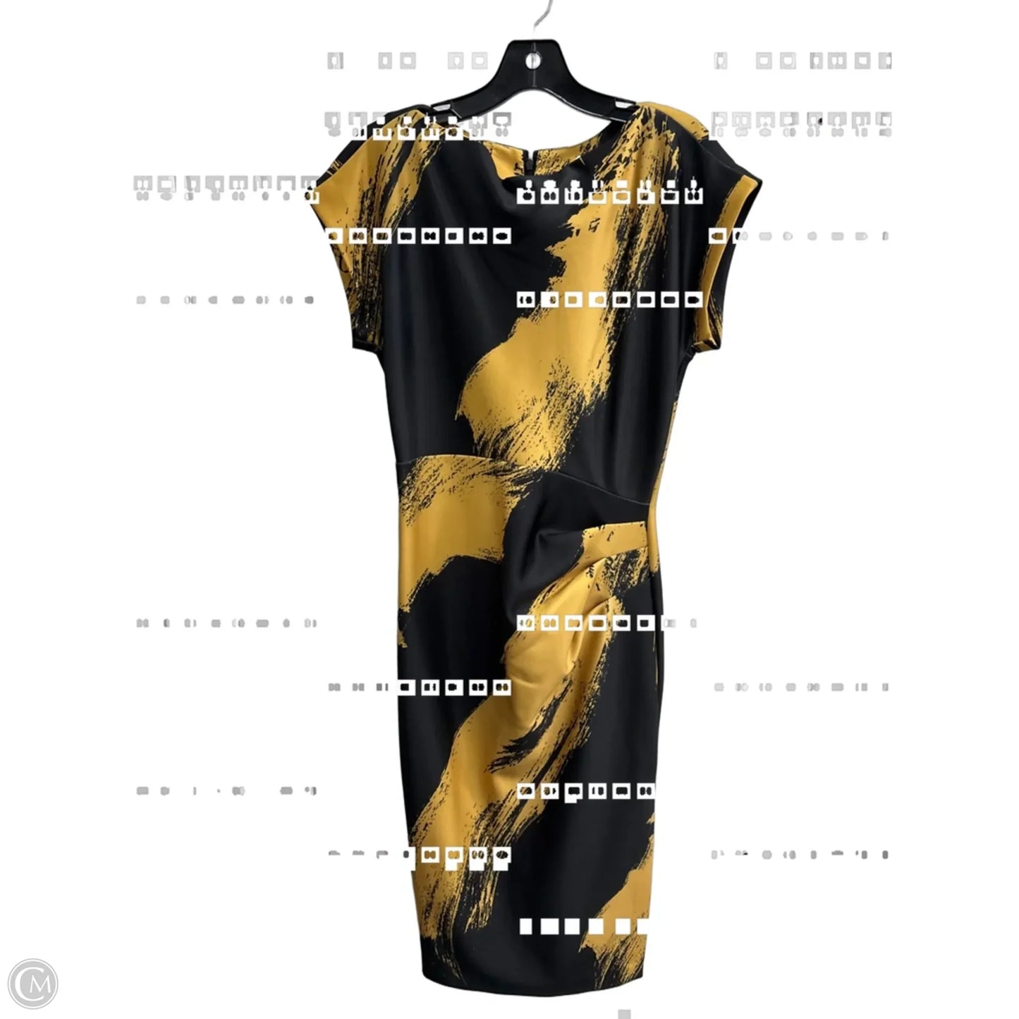 Dress Work By Donna Karan In Black & Gold, Size: Xs