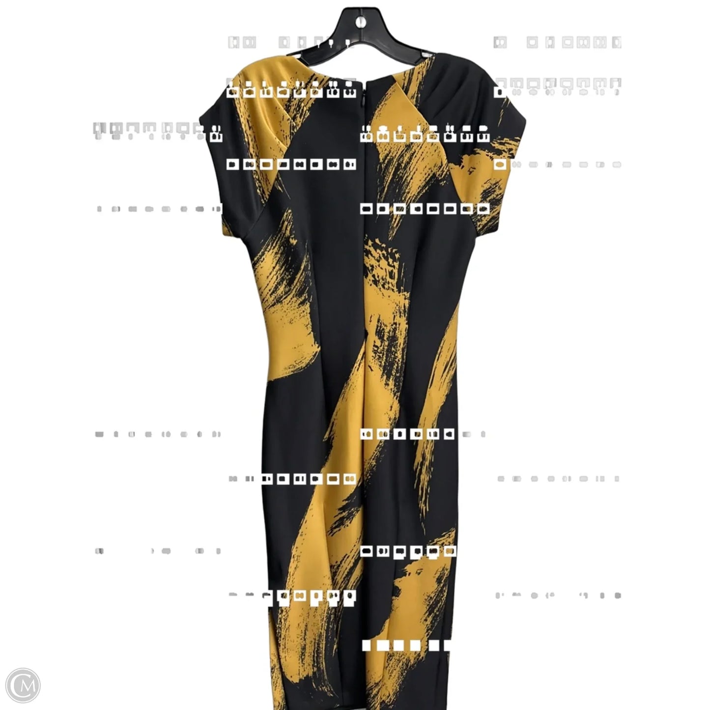 Dress Work By Donna Karan In Black & Gold, Size: Xs