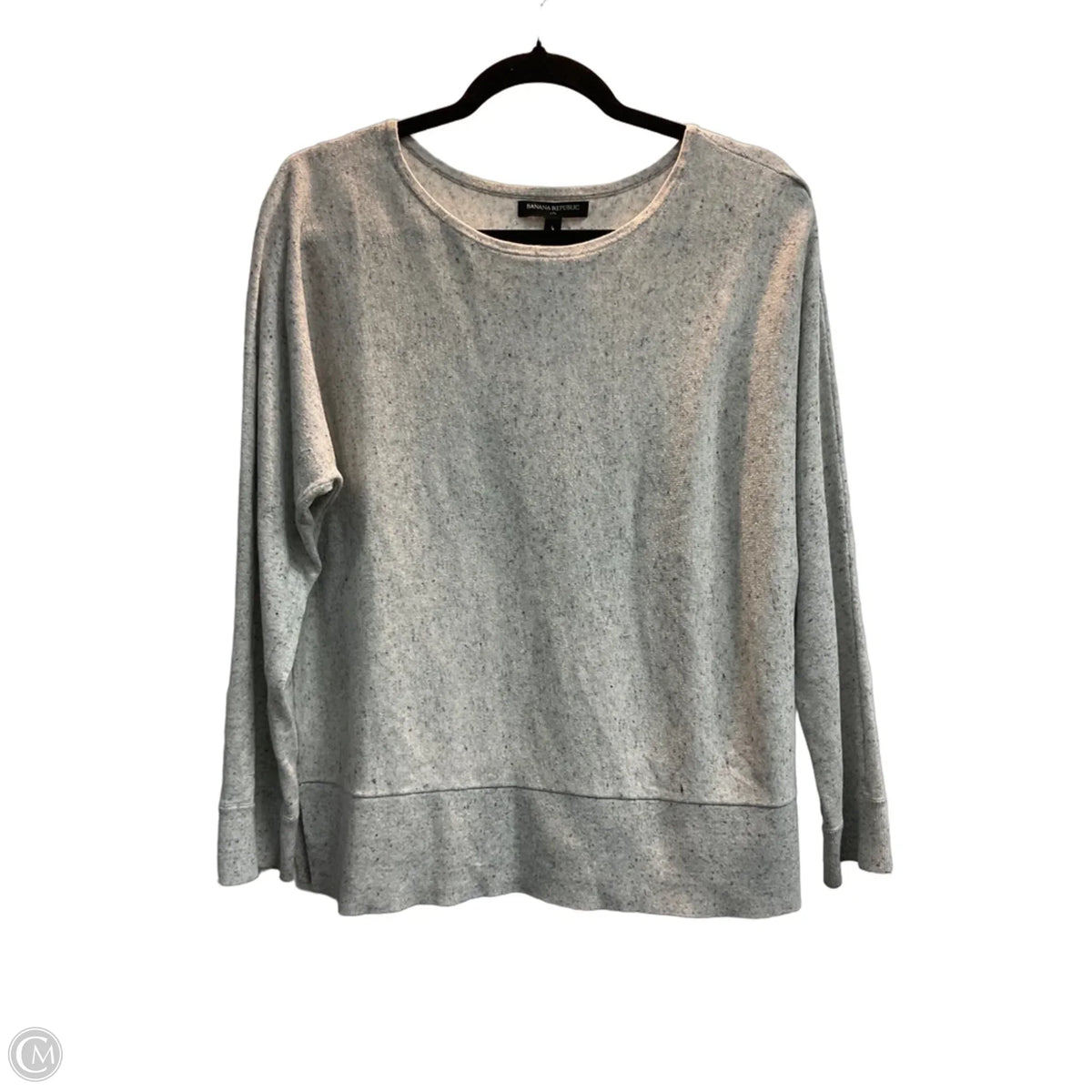 Top Long Sleeve Basic By Banana Republic In Grey, Size: L