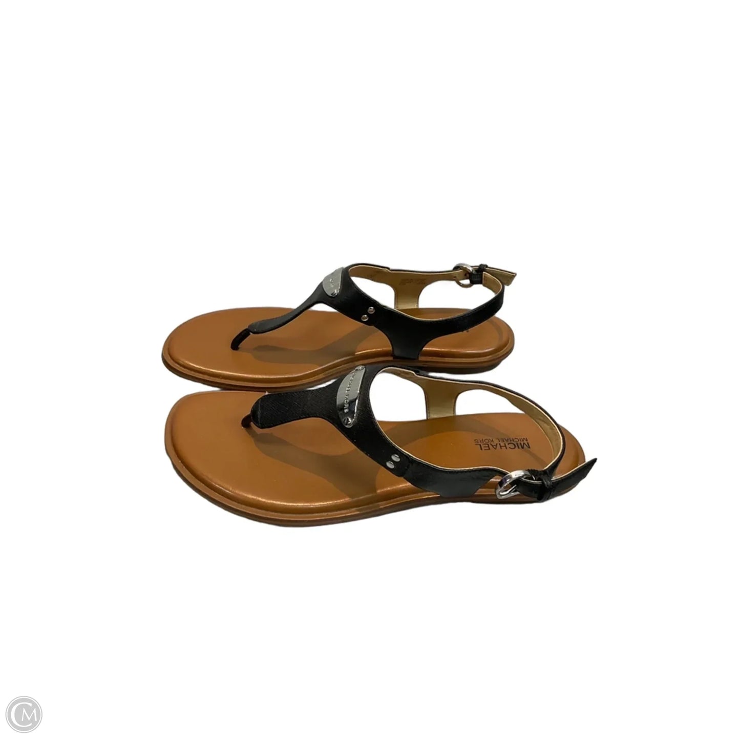 Sandals Flats By Michael By Michael Kors In Black, Size: 9.5