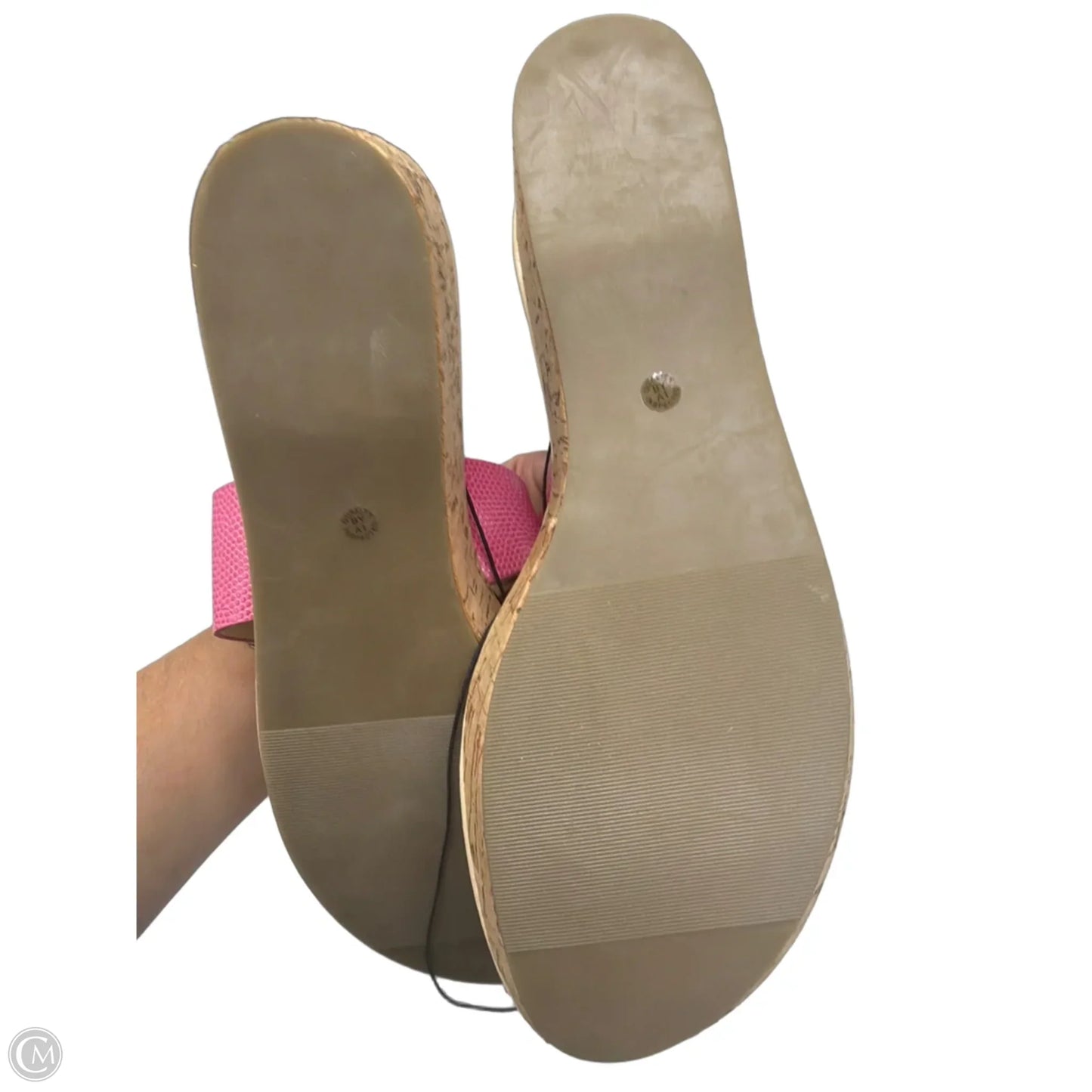 Sandals Heels Wedge By Liz Claiborne In Pink, Size: 10