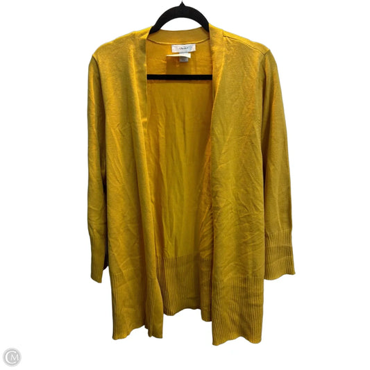 Cardigan By Cj Banks In Yellow, Size: Xl