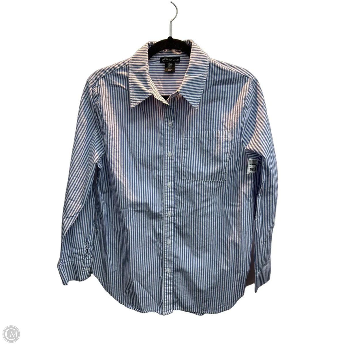 Top Long Sleeve By Sincerely Jules In Striped Pattern, Size: M