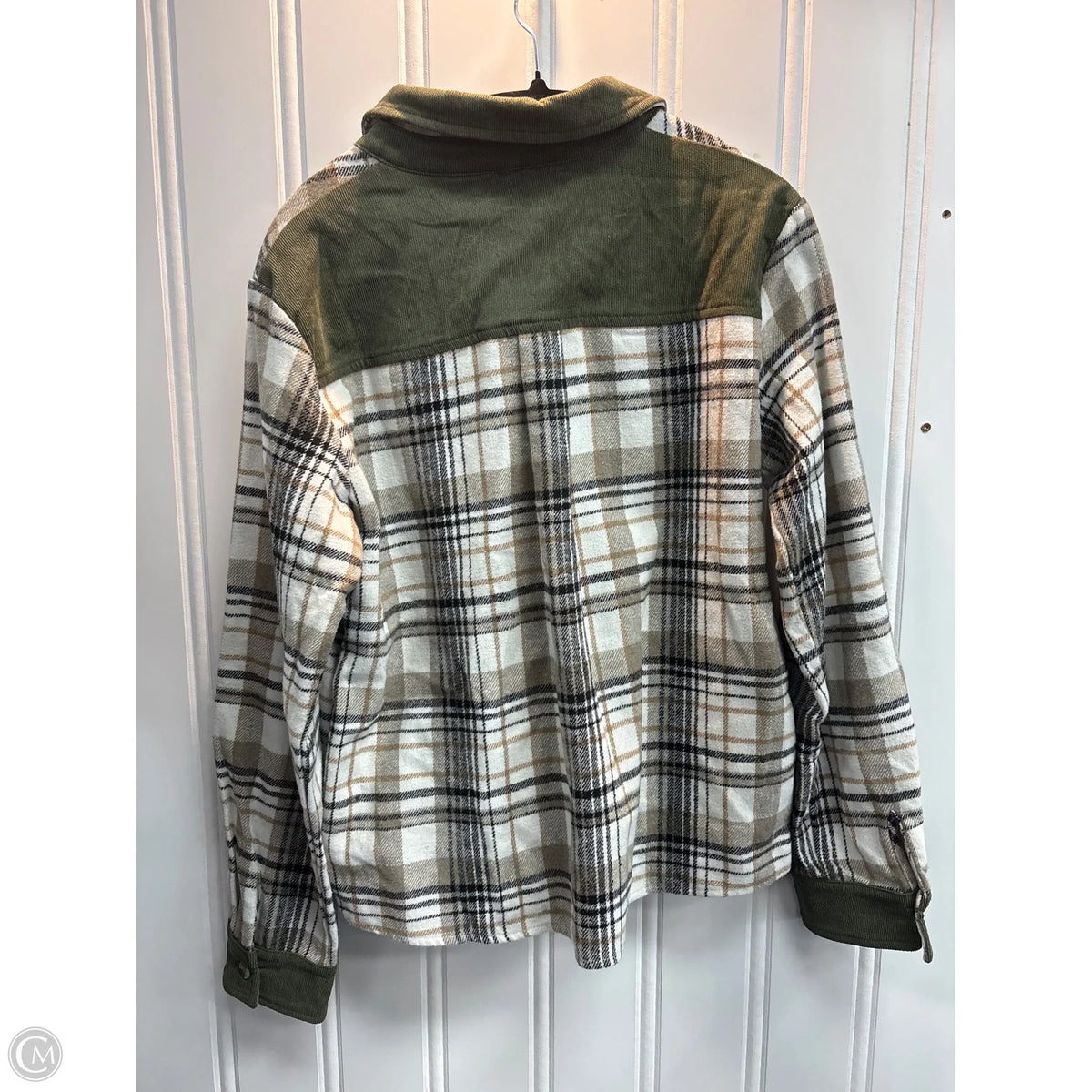 Jacket Shirt By Hem & Thread In Plaid Pattern, Size: M