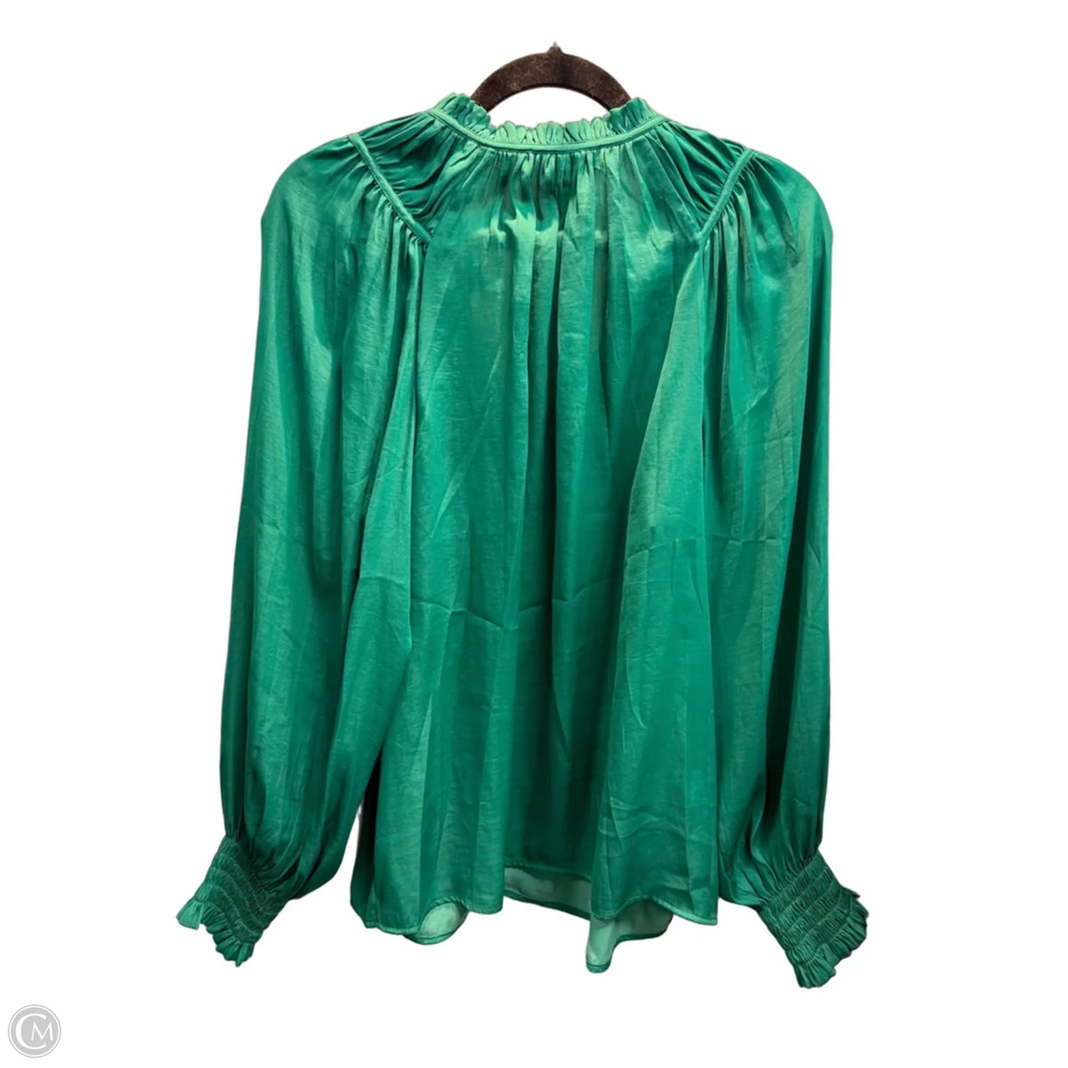 Blouse Long Sleeve By Loft In Green, Size: M