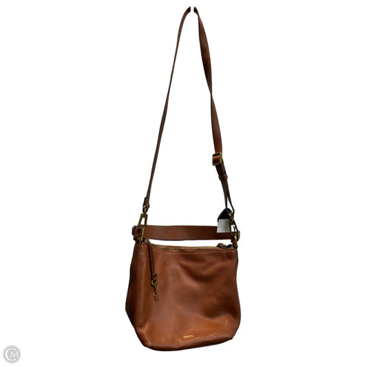 Crossbody Leather By Fossil, Size: Small
