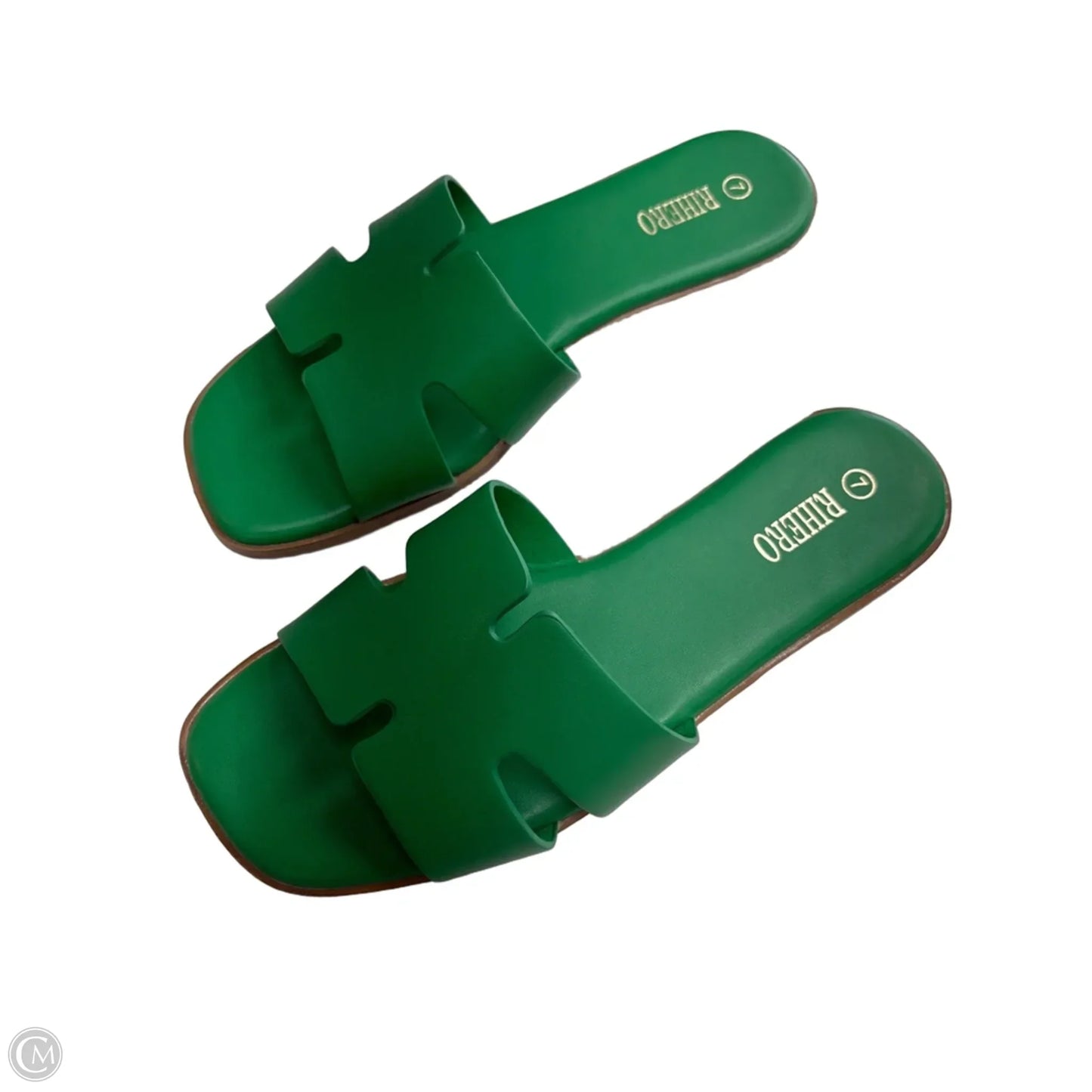 Sandals Flats By Clothes Mentor In Green, Size: 7