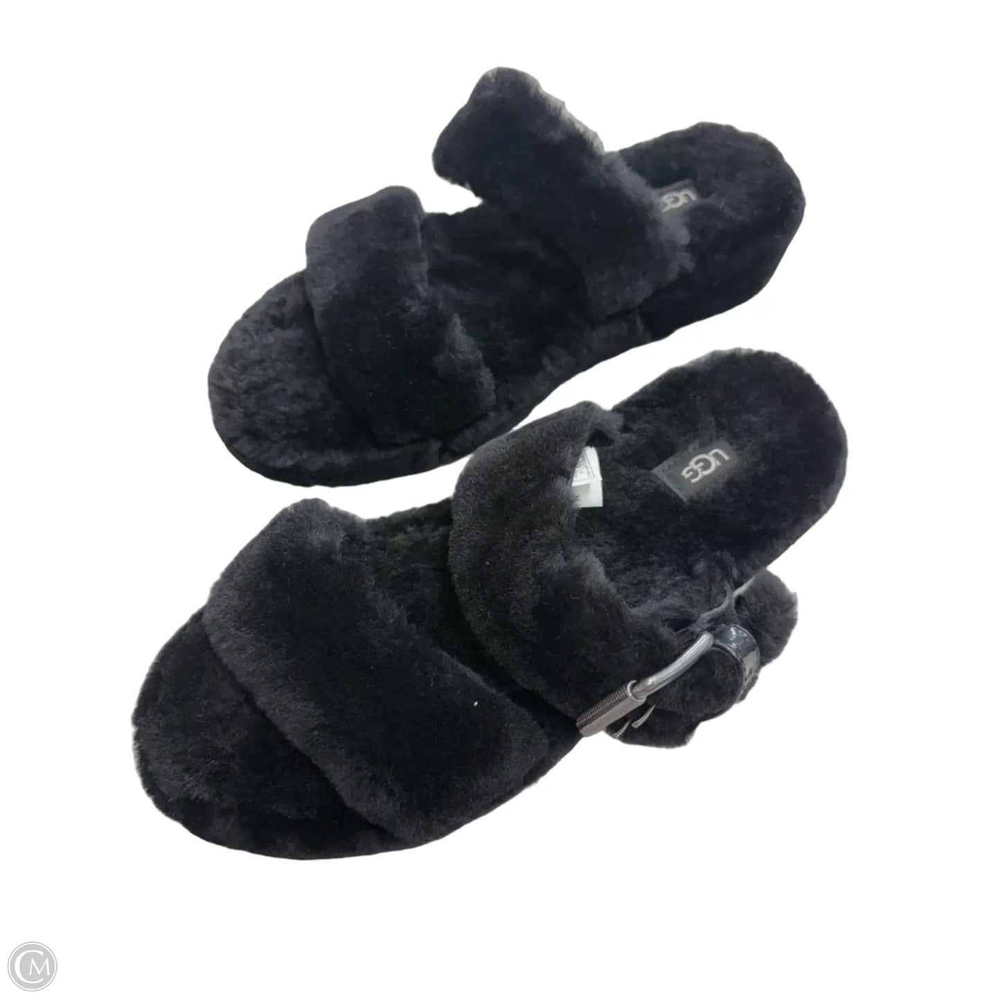 Slippers Designer By Ugg In Black, Size: 10