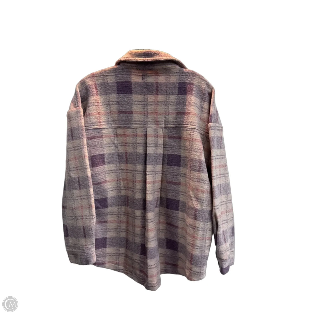 Jacket Fleece By Clothes Mentor In Plaid Pattern, Size: S