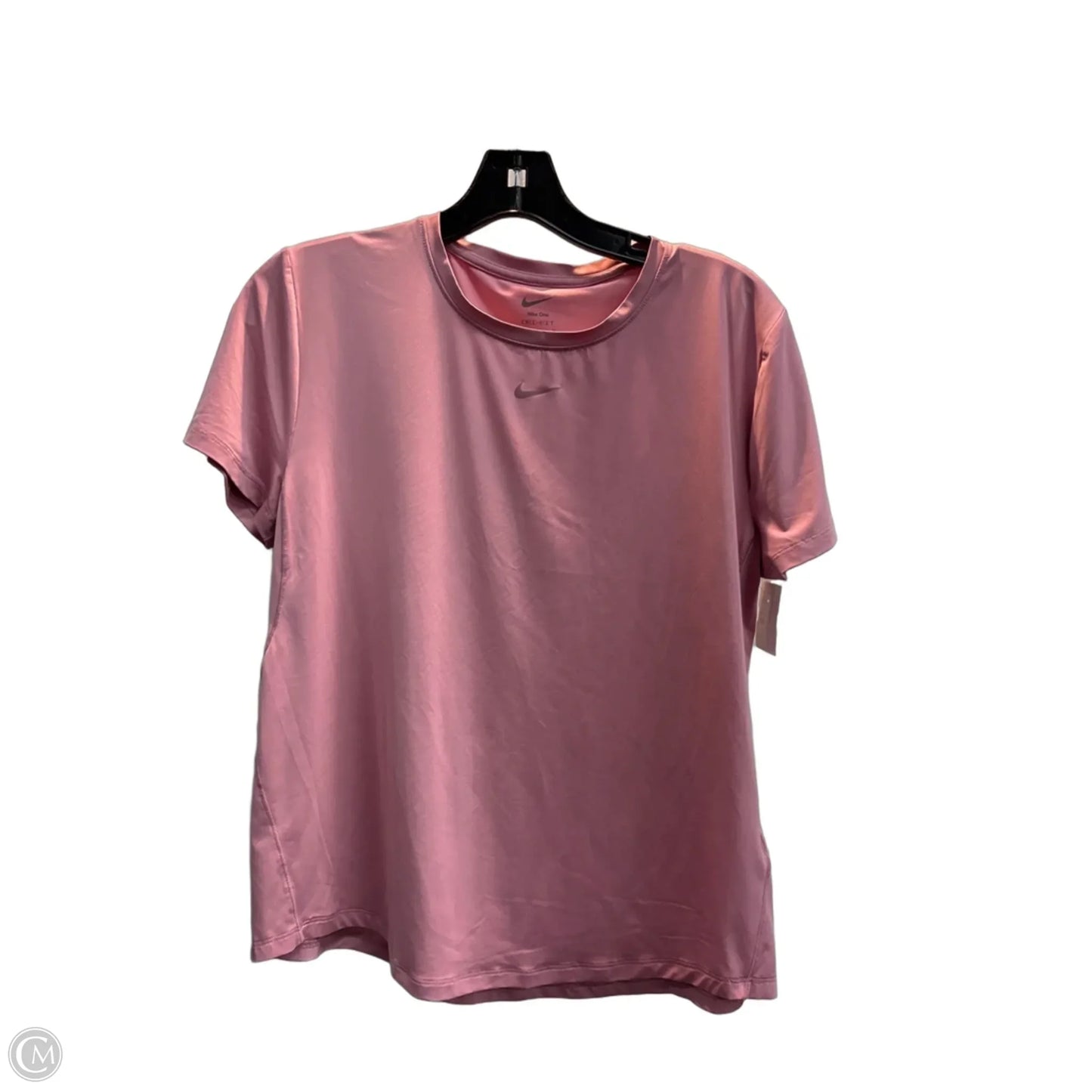 Athletic Top Short Sleeve By Nike Apparel In Pink, Size: M