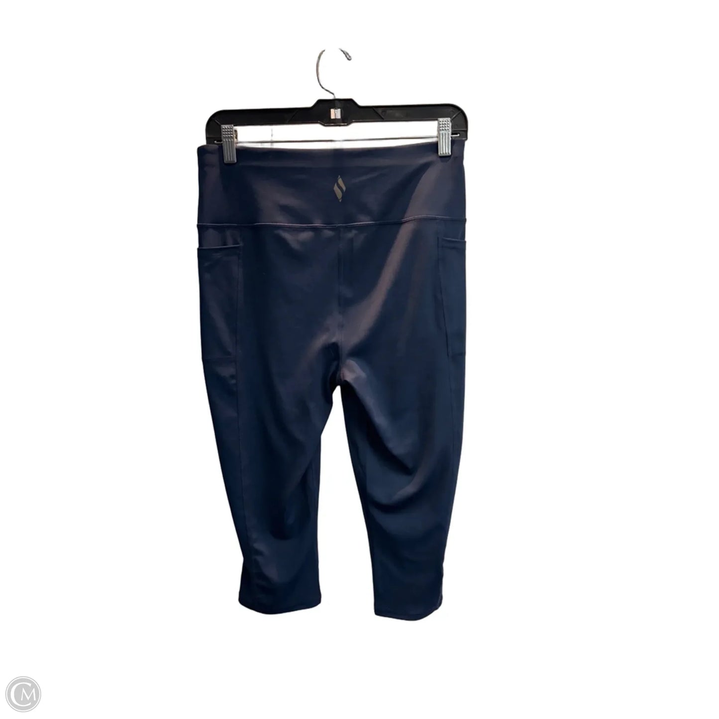 Athletic Leggings Capris By Skechers In Navy, Size: L