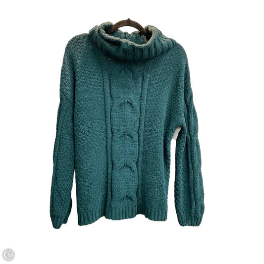Sweater By Seven 7 In Green, Size: S