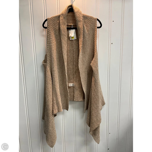 Vest Sweater By Leo And Nicole In Tan, Size: 2x