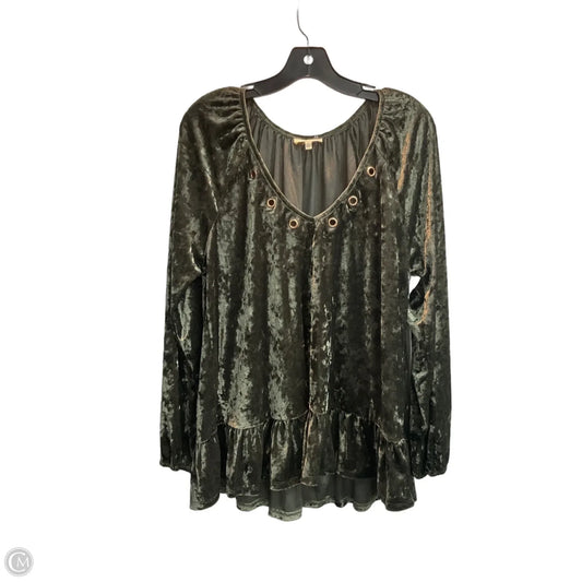 Top Long Sleeve By Mystree In Green, Size: L