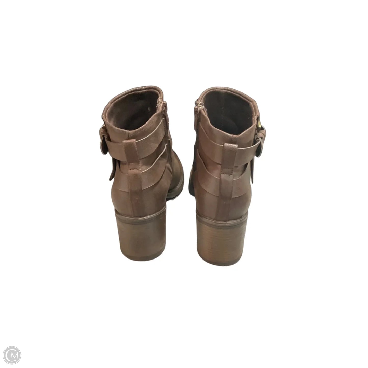 Boots Ankle Heels By Bare Traps In Brown, Size: 9.5