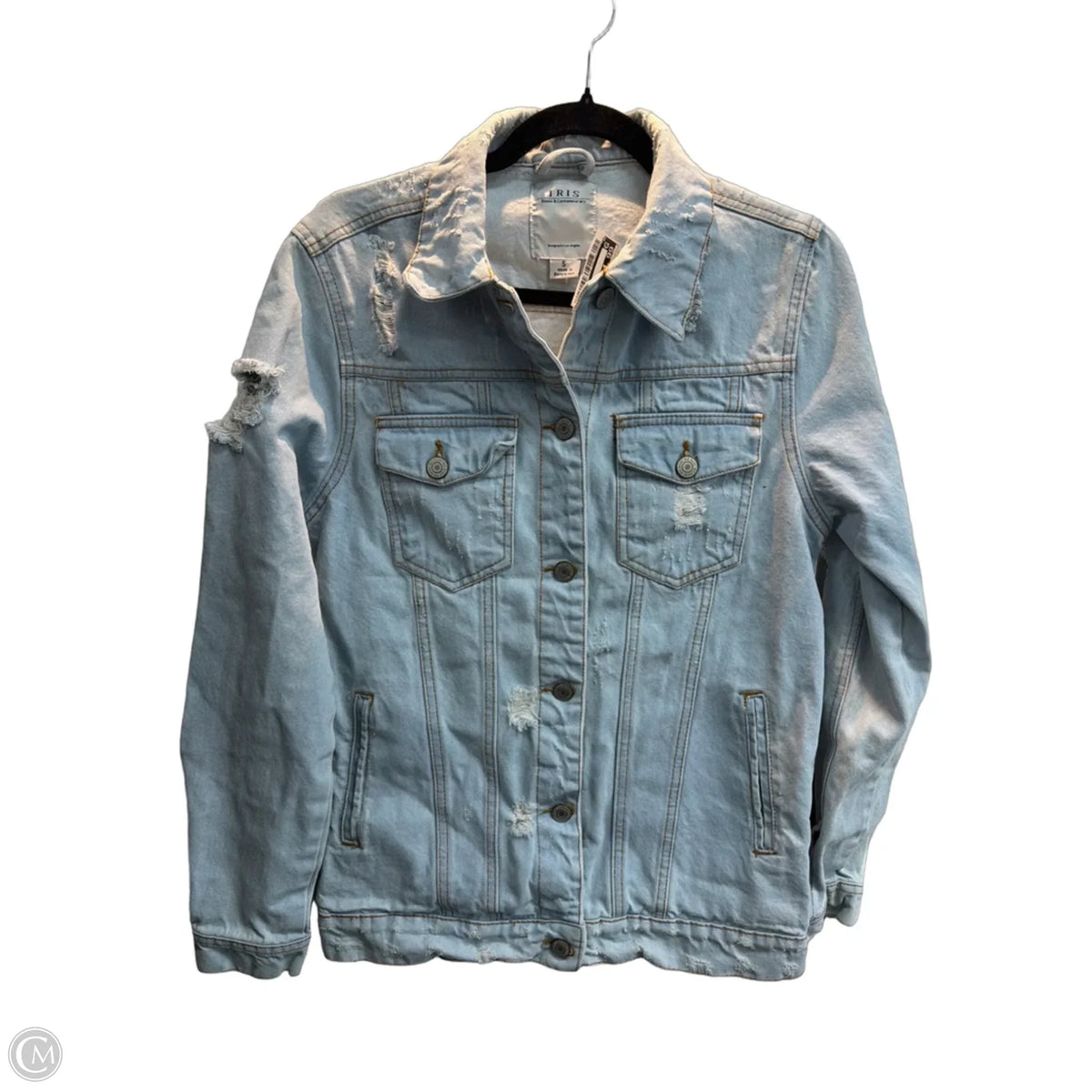 Jacket Denim By Iris In Blue, Size: S
