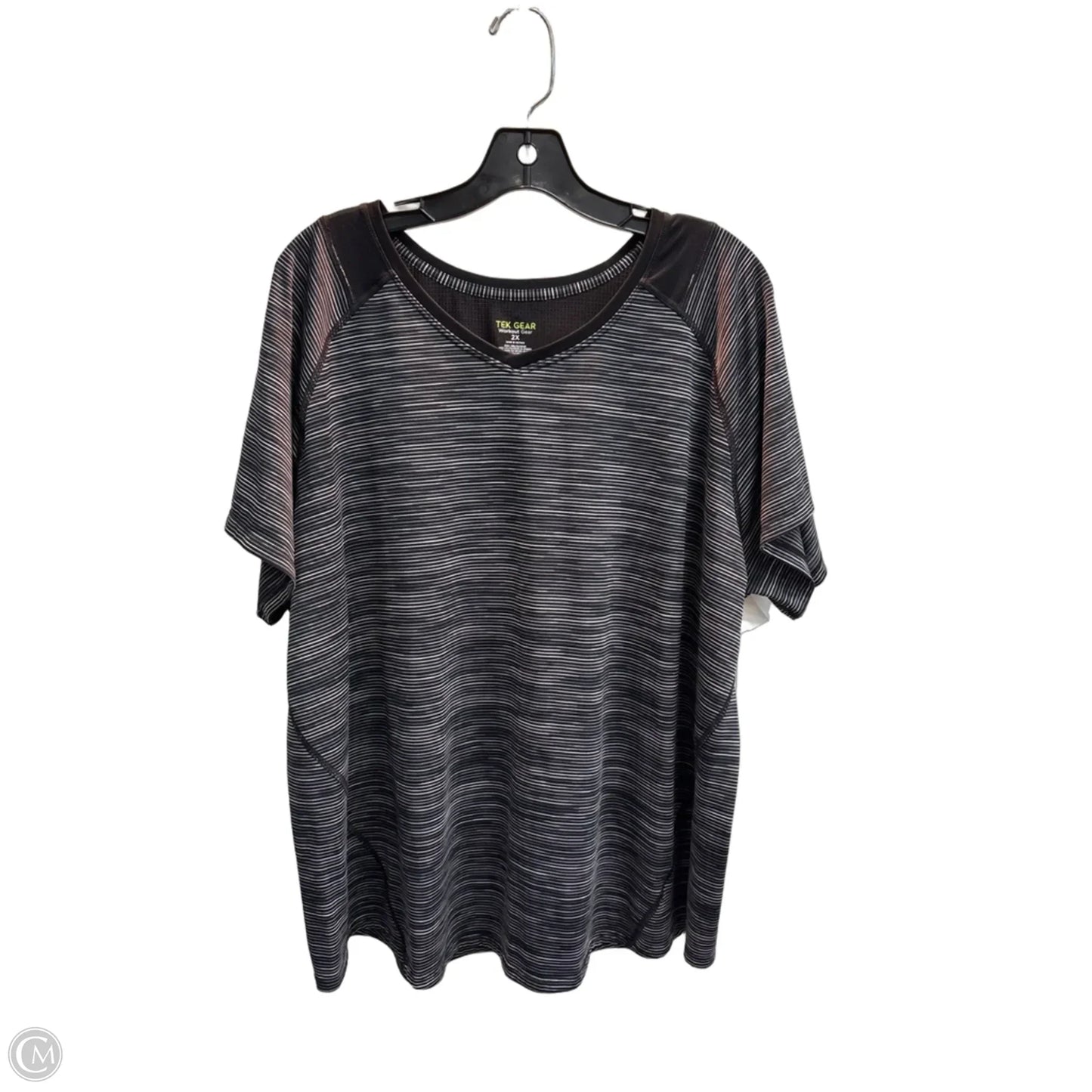 Athletic Top Short Sleeve By Tek Gear In Black, Size: 2x