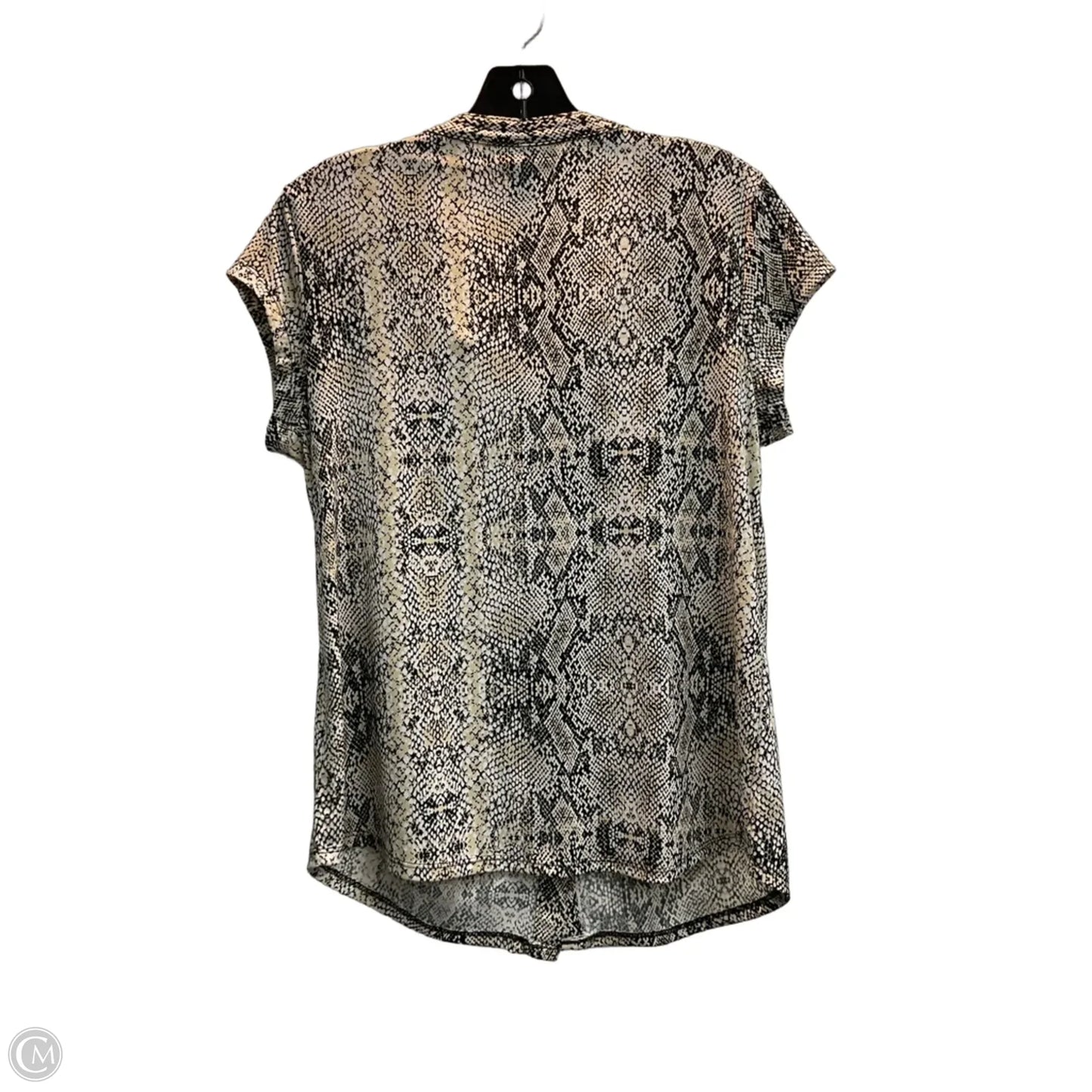 Top Short Sleeve By Dana Buchman In Snakeskin Print, Size: M