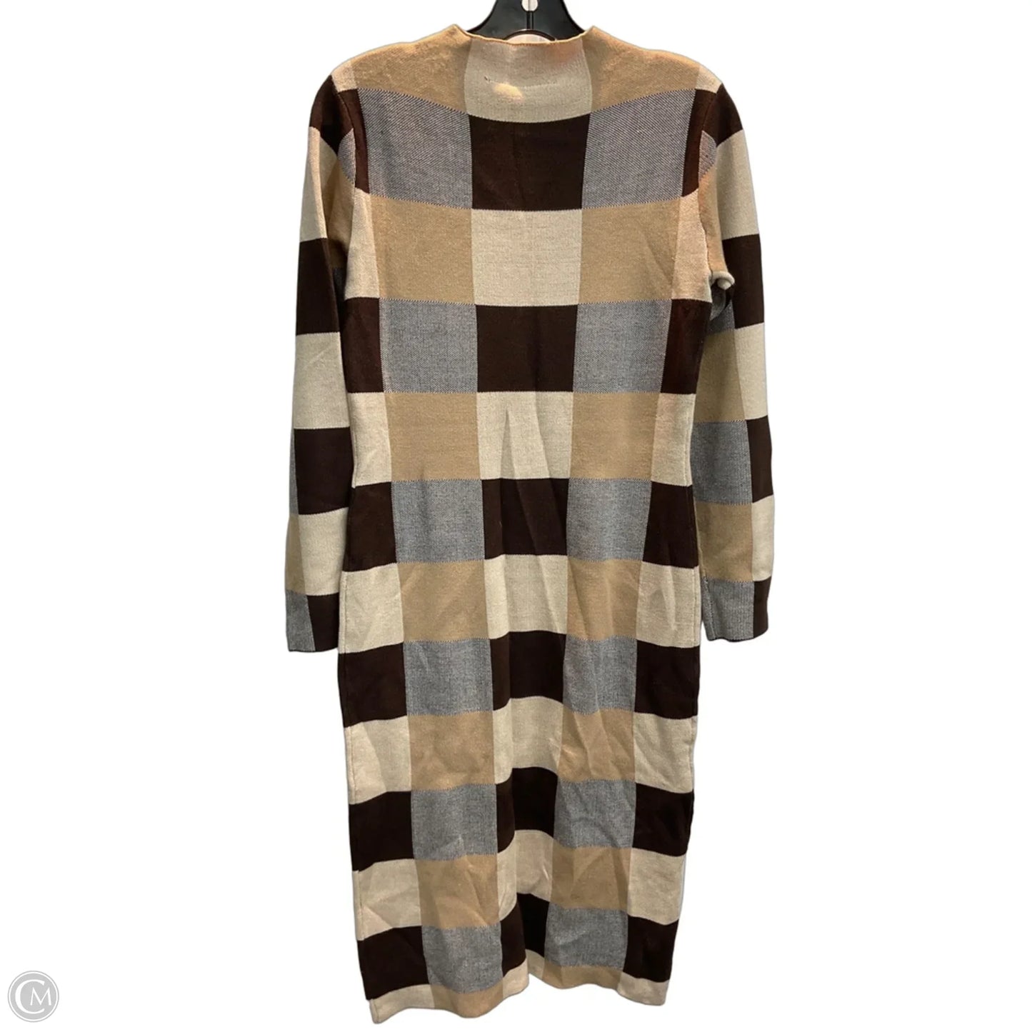 Dress Casual Midi By Nina Leonard In Plaid Pattern, Size: S
