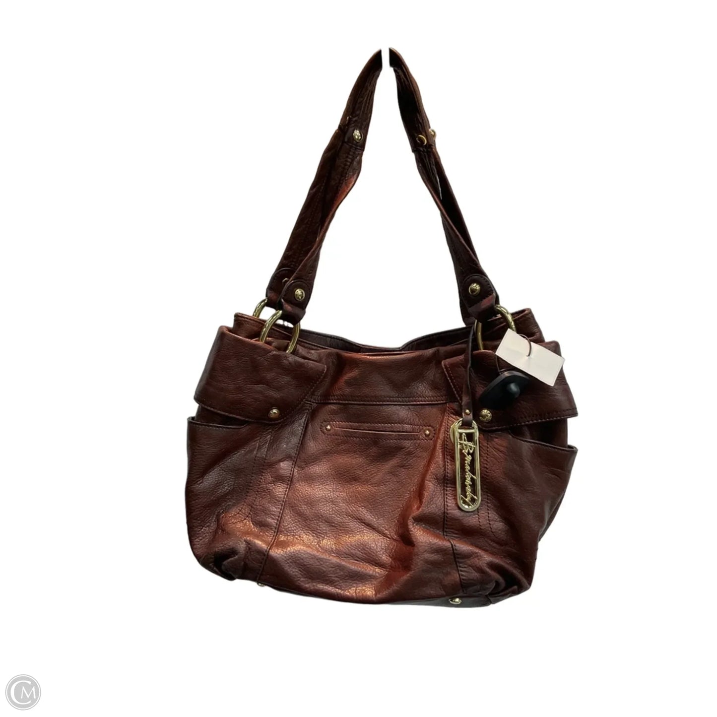 Handbag Leather By B. Makowsky, Size: Medium