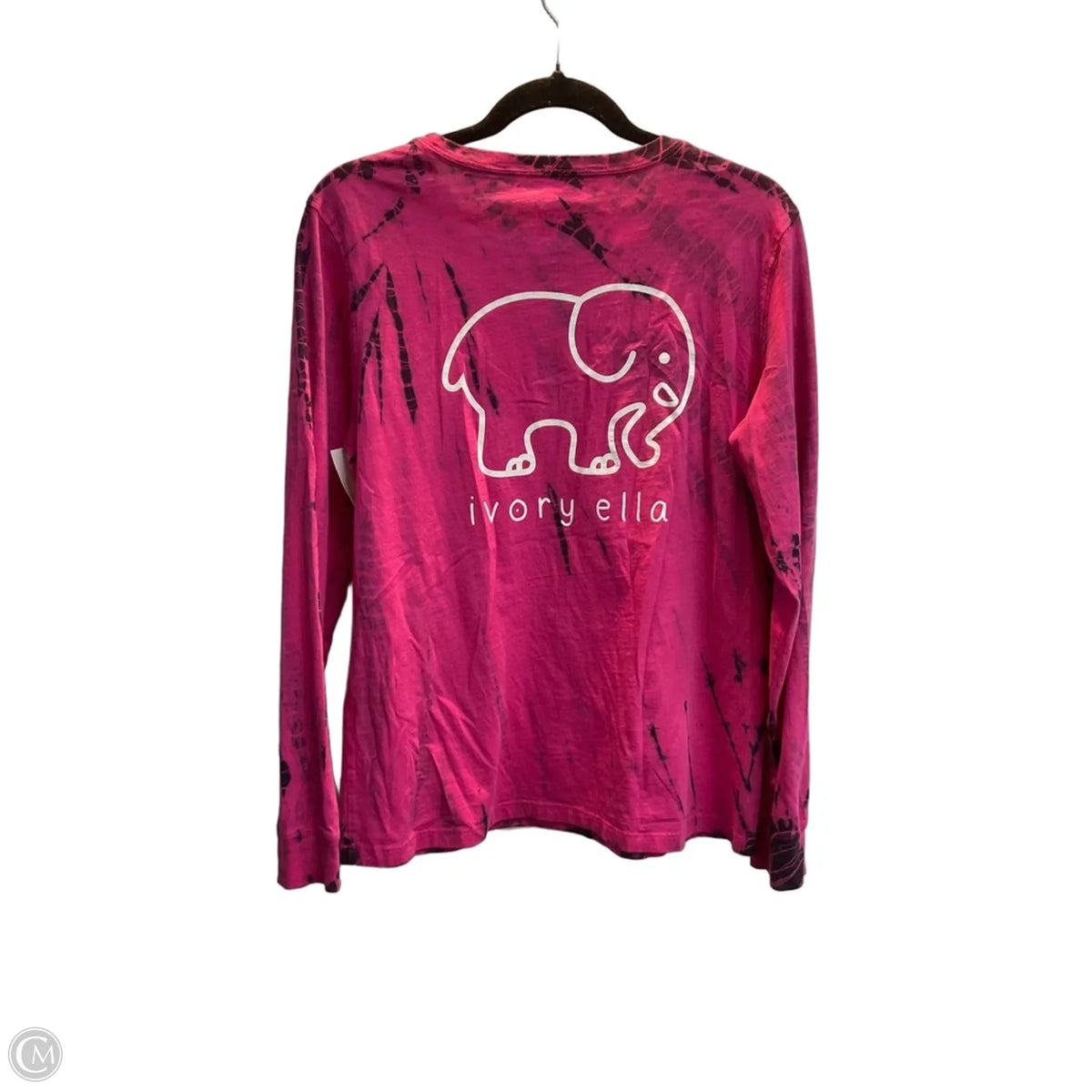Top Long Sleeve Basic By Ivory Ella In Black & Pink, Size: M