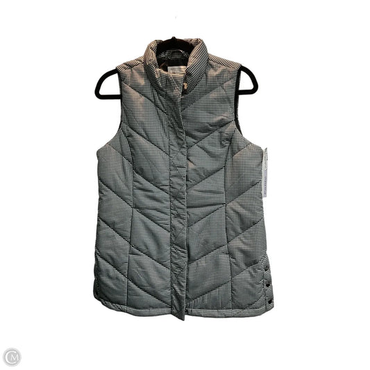 Vest Puffer & Quilted By Christopher And Banks In Black & Cream, Size: Sp