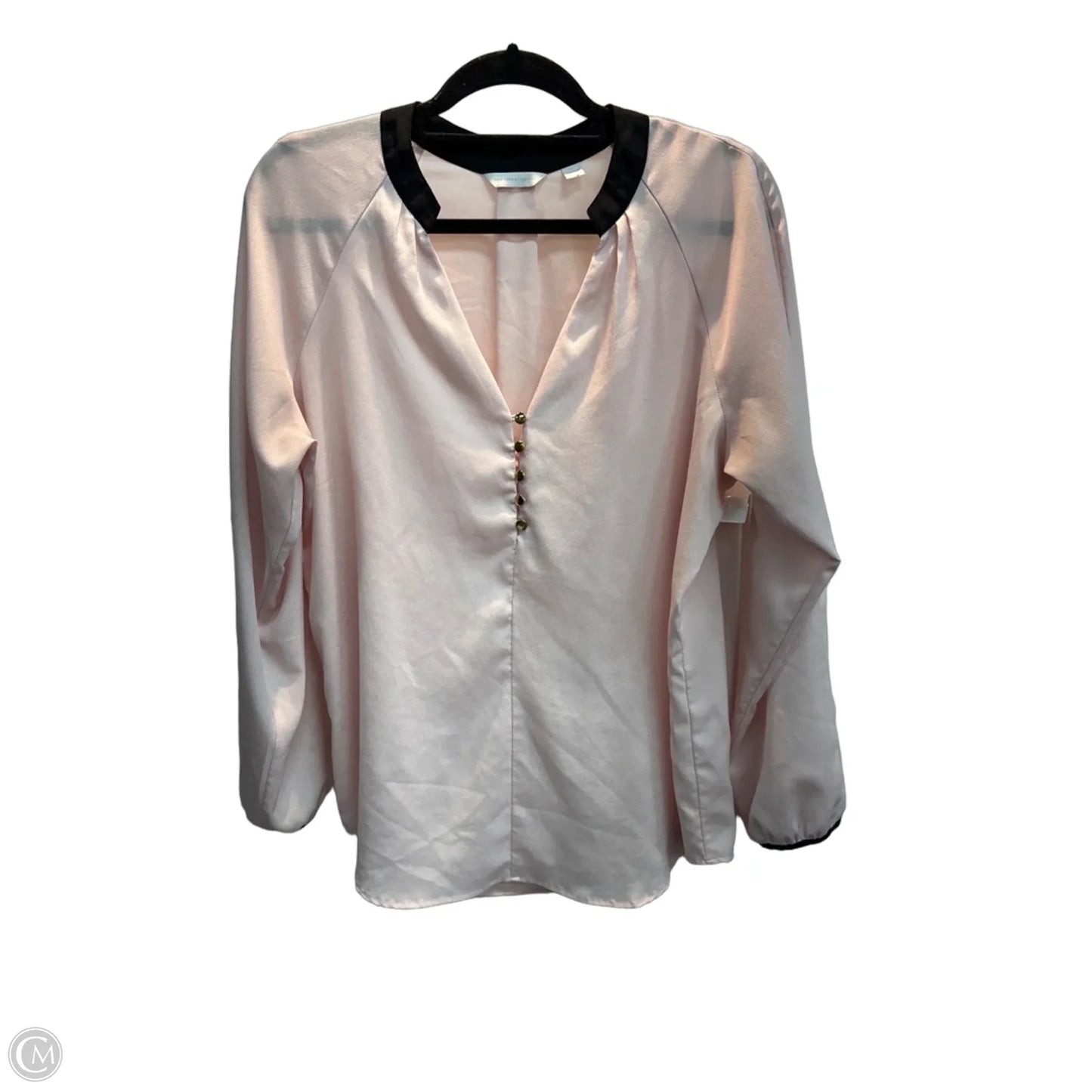 Top Long Sleeve By New York And Co In Pink, Size: L