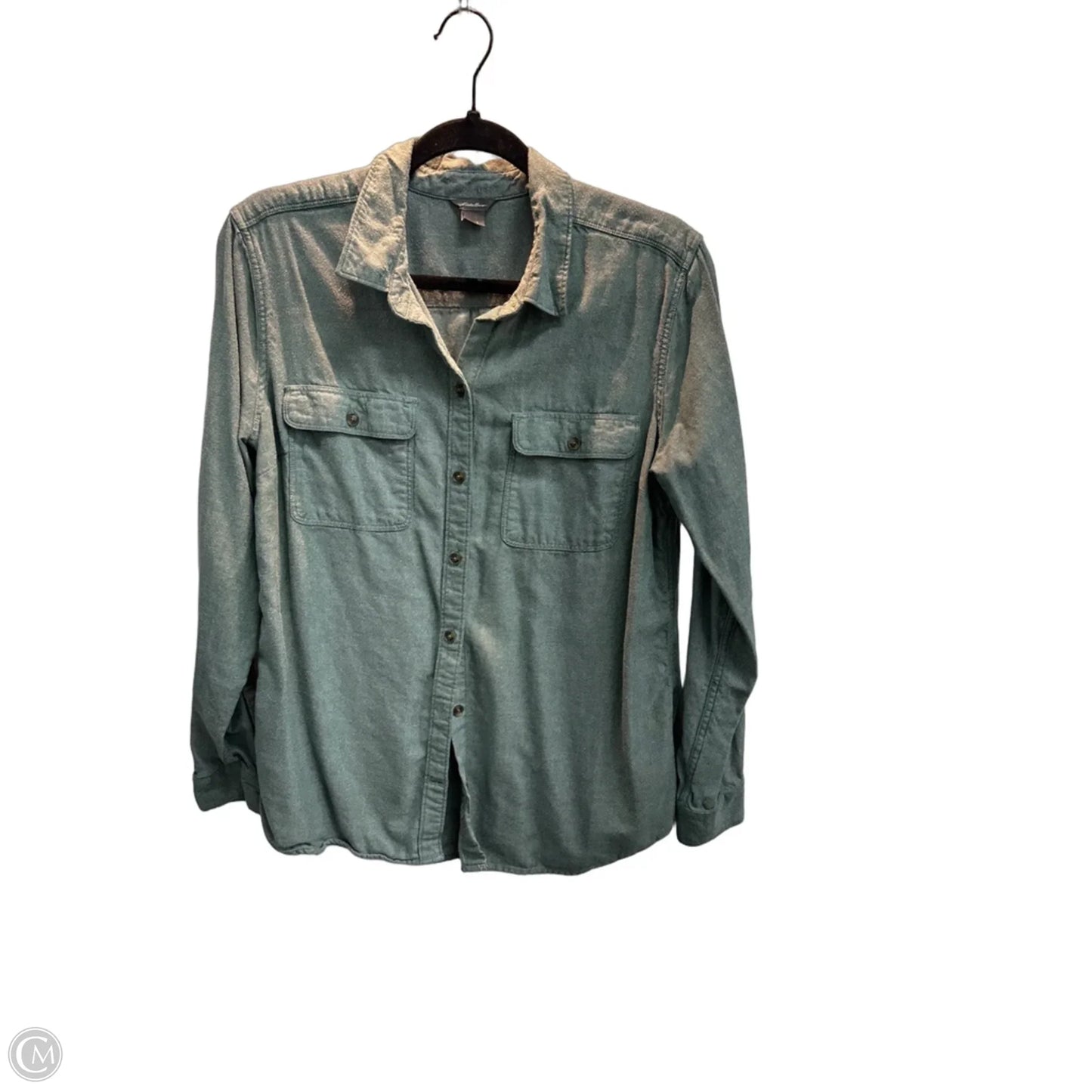 Top Long Sleeve By Eddie Bauer In Green, Size: L