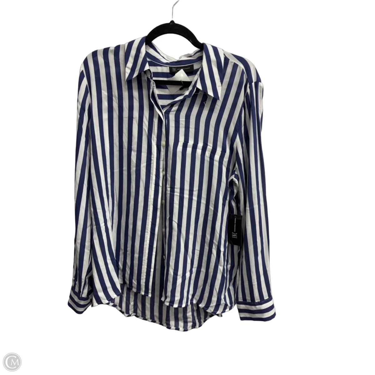 Top Long Sleeve By Inc In Striped Pattern, Size: L