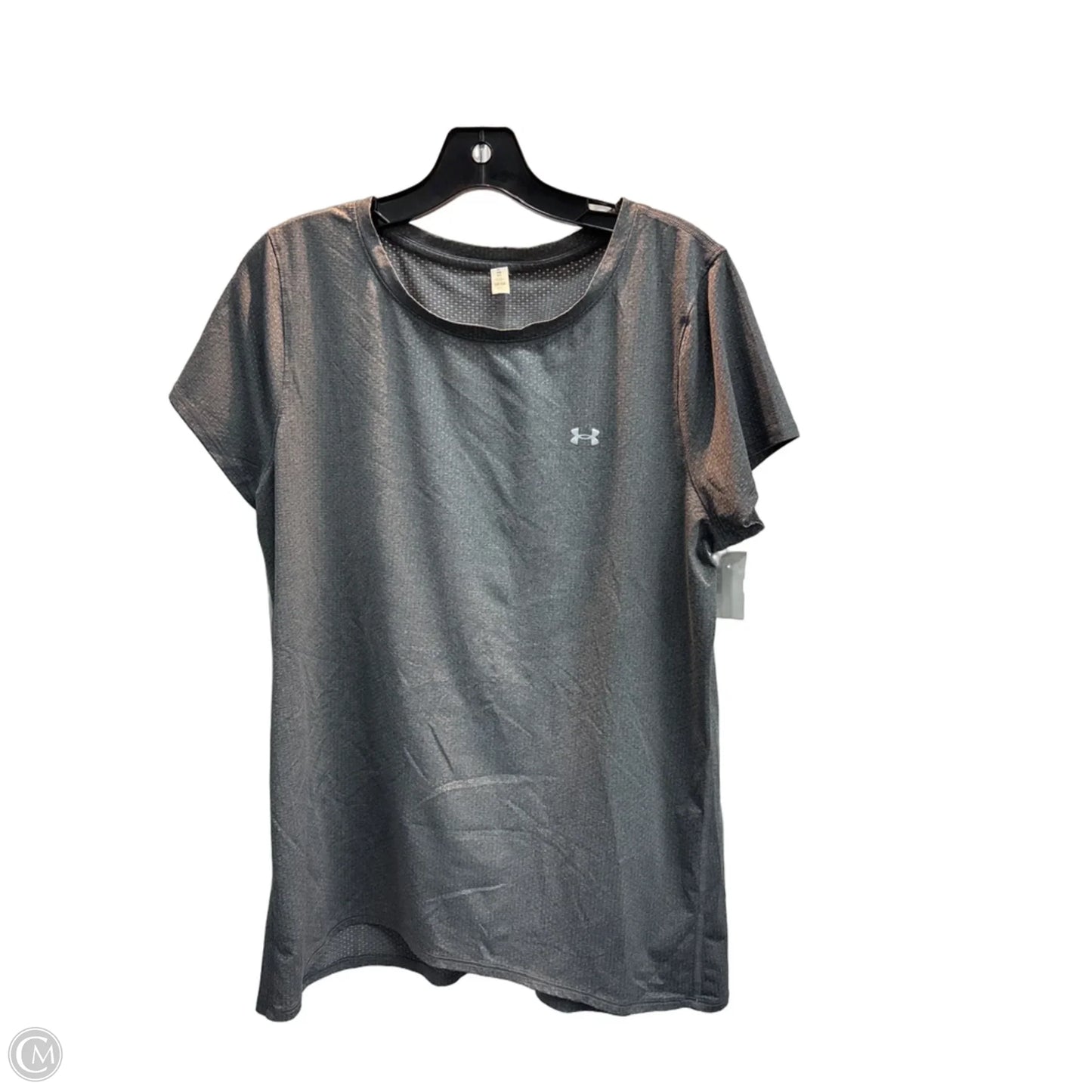 Athletic Top Short Sleeve By Under Armour In Grey, Size: Xl