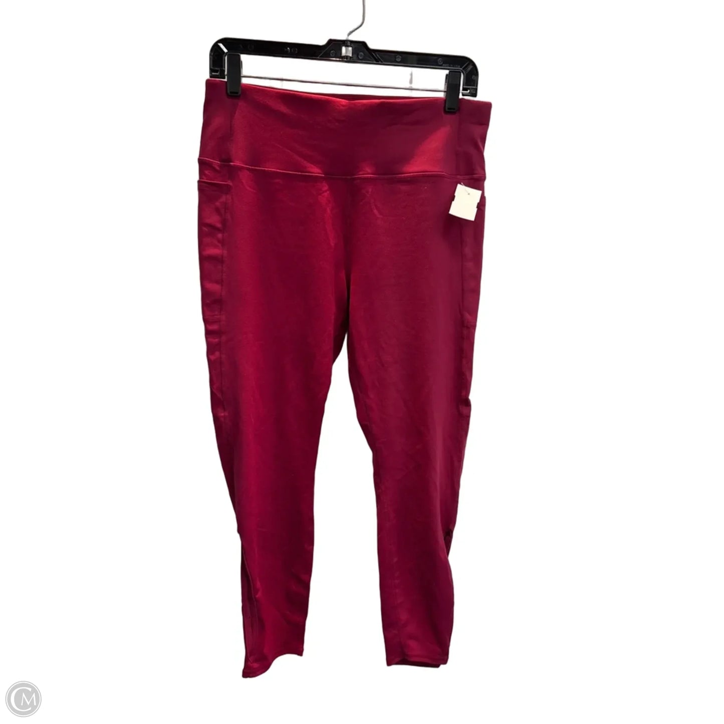 Athletic Leggings By Skechers In Red, Size: L