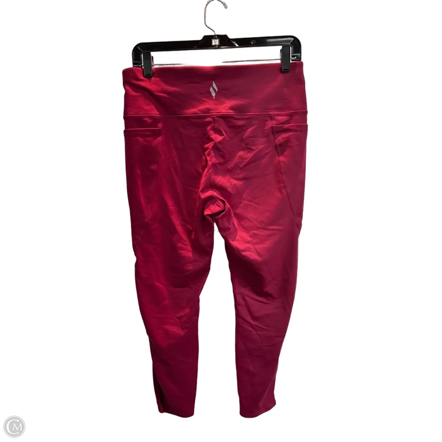 Athletic Leggings By Skechers In Red, Size: L