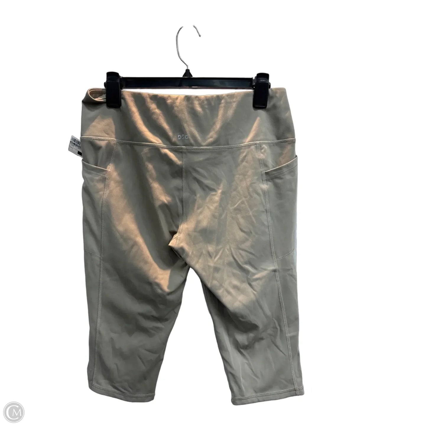 Athletic Leggings Capris By Dsg Outerwear In Taupe, Size: L