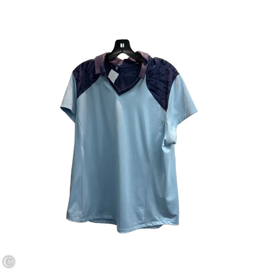 Athletic Top Short Sleeve By Under Armour In Blue, Size: Xl