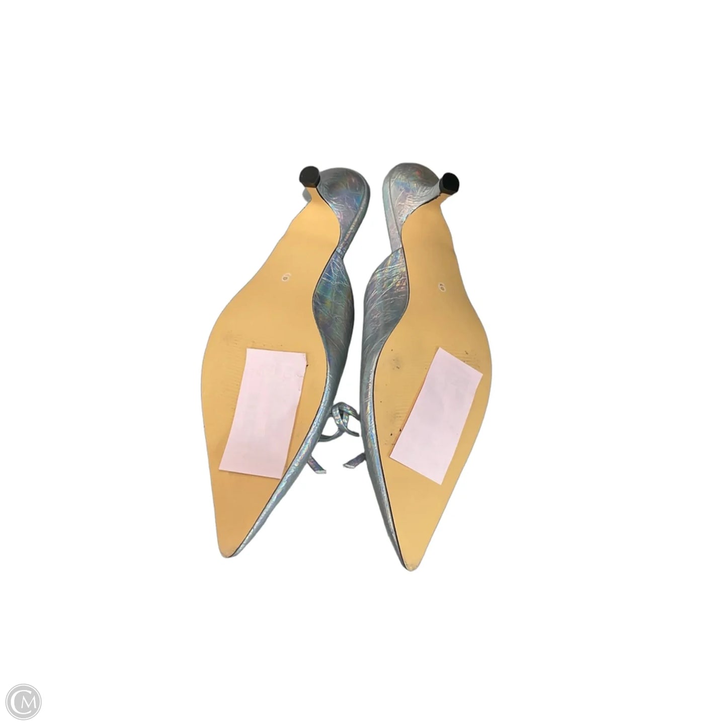 Shoes Heels Kitten By Clothes Mentor In Silver, Size: 9