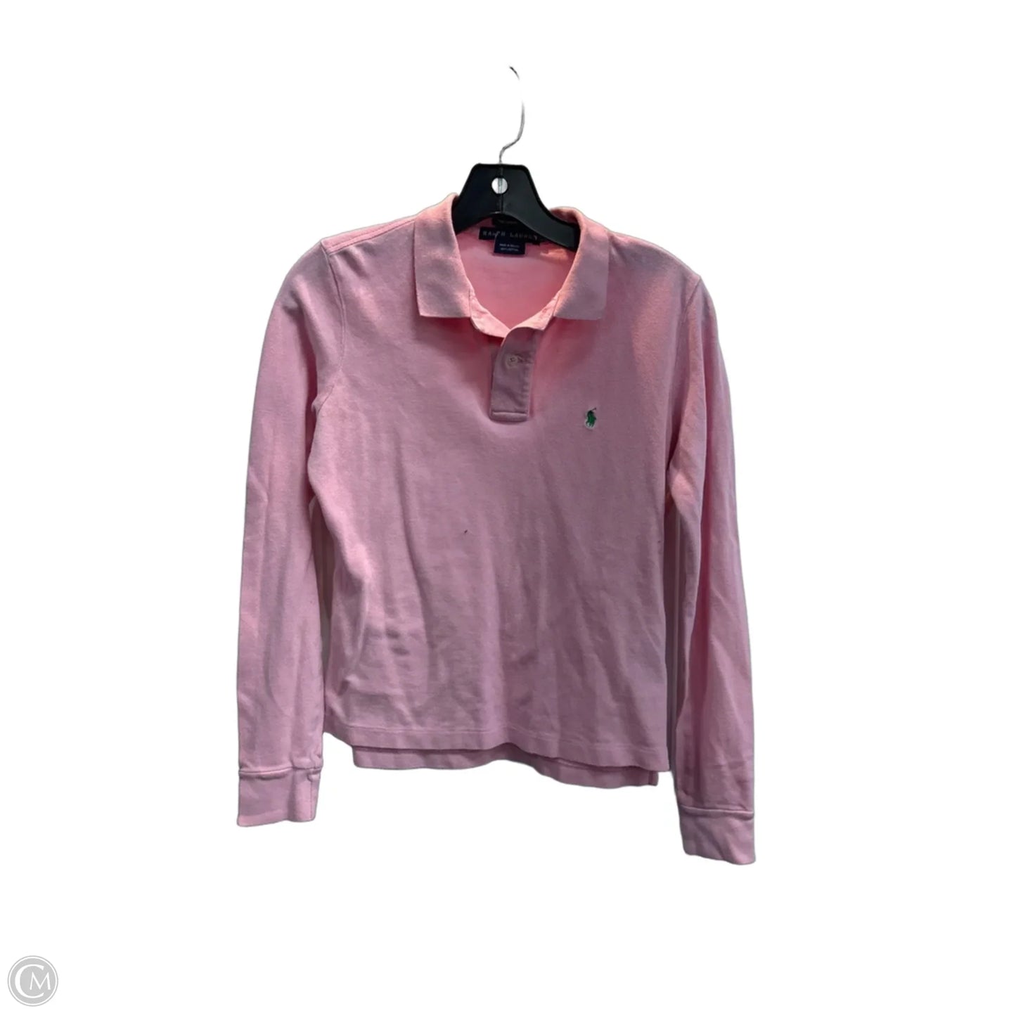 Top Long Sleeve Basic By Ralph Lauren In Pink, Size: M