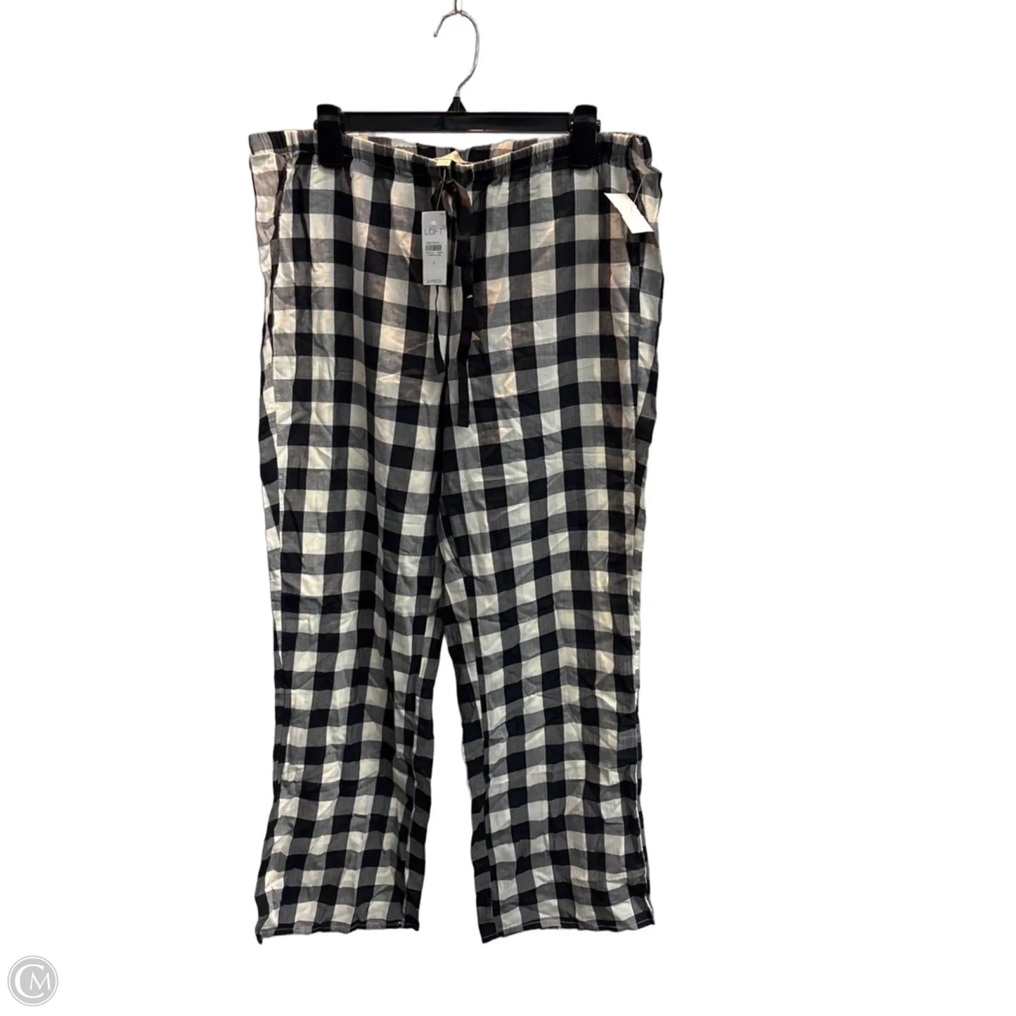 Pajamas 2pc By Loft In Checkered Pattern, Size: L