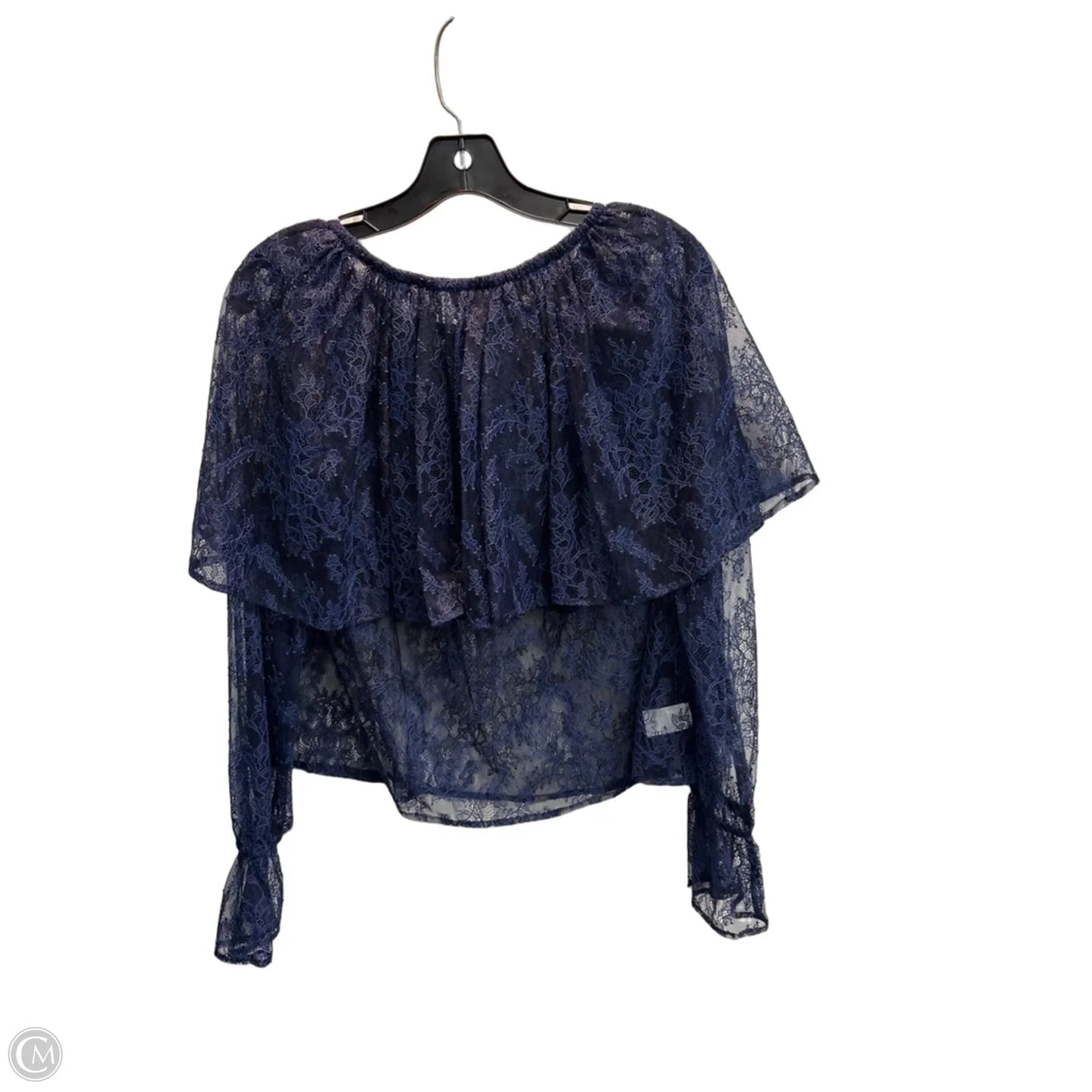 Blouse Long Sleeve By Loft In Navy, Size: S