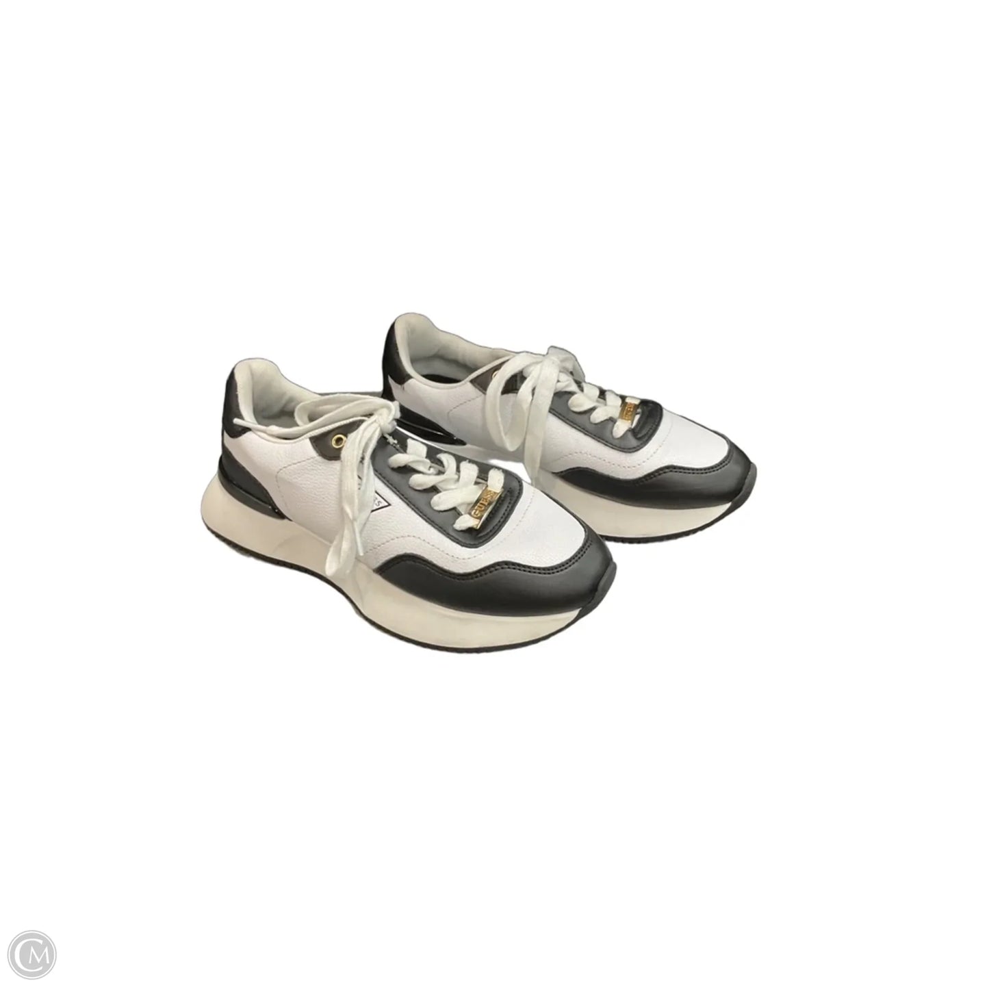 Shoes Sneakers By Guess In Black & White, Size: 8.5