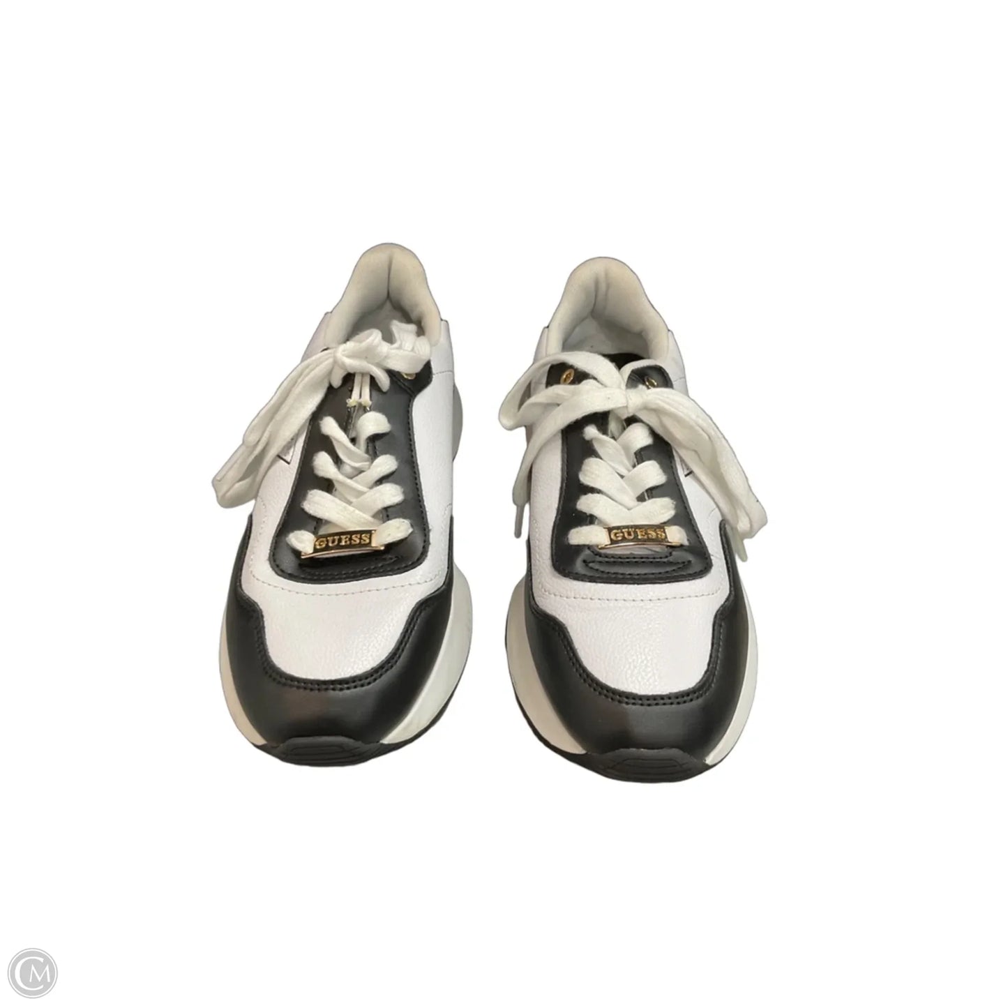 Shoes Sneakers By Guess In Black & White, Size: 8.5