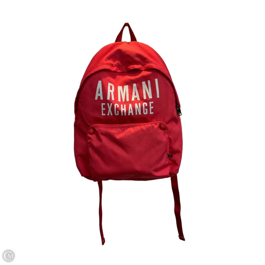 Backpack By Armani Exchange, Size: Medium