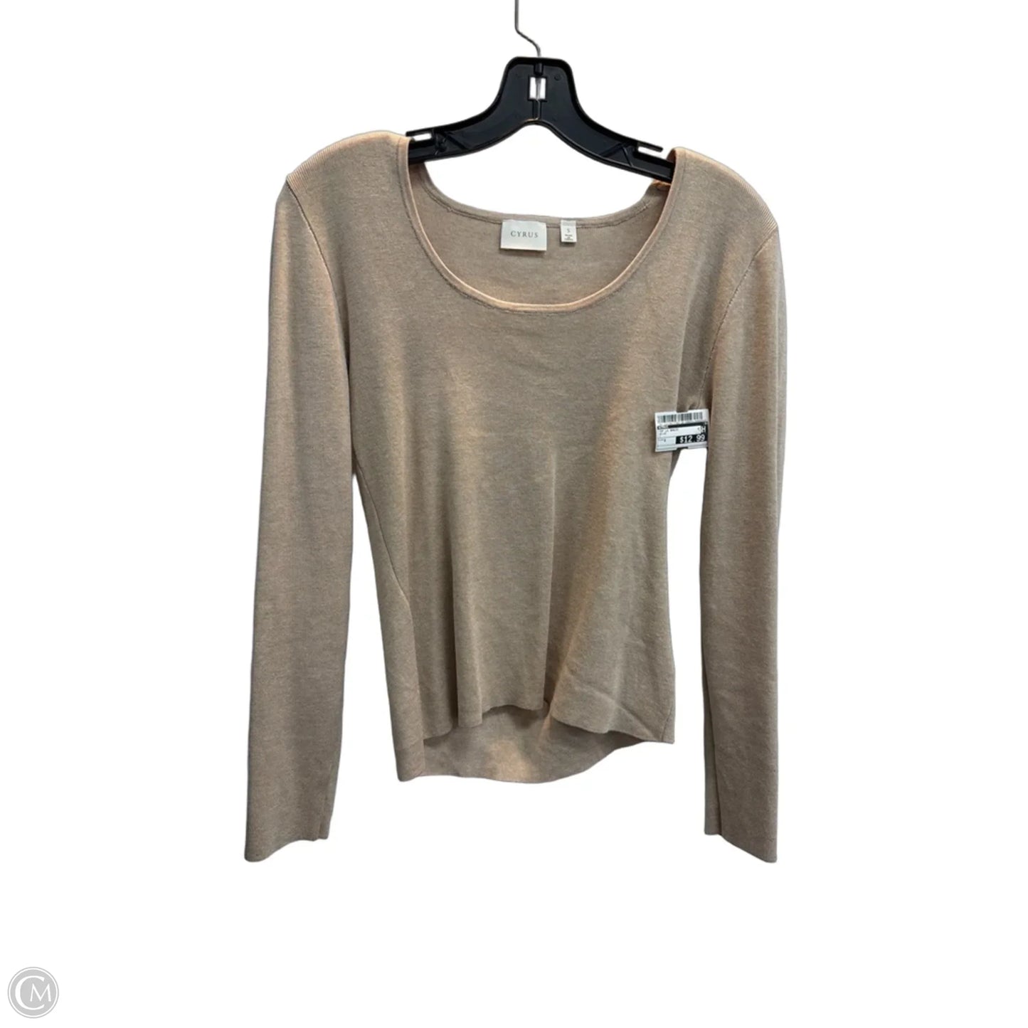 Top Long Sleeve Basic By Cyrus In Beige, Size: S